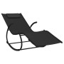 Steel and black textilene rocking lounger by vidaXL, Loungers - Ref: Foro24-318112, Price: 83,96 €, Discount: %