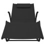 Steel and black textilene rocking lounger by vidaXL, Loungers - Ref: Foro24-318112, Price: 83,96 €, Discount: %