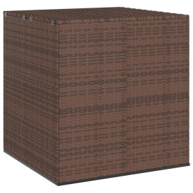 Brown PE rattan garden cushion chest 100x97.5x104 cm by vidaXL, Outdoor storage boxes - Ref: Foro24-317227, Price: 153,45 €, ...