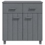 HAMAR sideboard made of solid dark gray pine wood 79x40x80cm by vidaXL, Sideboards - Ref: Foro24-340438, Price: 108,99 €, Dis...