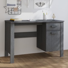 Escritorio HAMAR madera maciza pino gris oscuro 113x50x75 cm de vidaXL, Escritorios - Ref: Foro24-340462, Precio: 137,34 €, D...