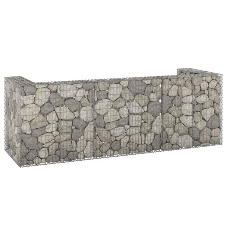 Gabion wall for galvanized trash container 325x100x110 cm by vidaXL, Waste container supports - Ref: Foro24-151301, Price: 16...