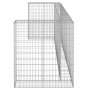 Gabion wall for galvanized trash container 325x100x110 cm by vidaXL, Waste container supports - Ref: Foro24-151301, Price: 16...