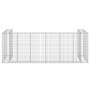 Gabion wall for galvanized trash container 325x100x110 cm by vidaXL, Waste container supports - Ref: Foro24-151301, Price: 16...