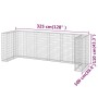 Gabionenwand für verzinkte Mülltonne 325x100x110 cm von vidaXL, Halterungen für Abfallbehälter - Ref: Foro24-151301, Preis: 1...