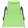 Steel and green textilene rocking lounger by vidaXL, Loungers - Ref: Foro24-318119, Price: 74,05 €, Discount: %