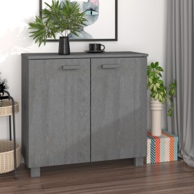 Aparador HAMAR madera maciza pino gris oscuro 85x35x80 cm de vidaXL, Aparadores - Ref: Foro24-340494, Precio: 123,99 €, Descu...