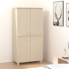 HAMAR solid pine wood honey brown wardrobe 89x50x180 cm by vidaXL, Wardrobes - Ref: Foro24-340480, Price: 251,50 €, Discount: %