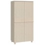 HAMAR Kleiderschrank aus massivem Kiefernholz, honigbraun, 89 x 50 x 180 cm von vidaXL, Kleiderschränke - Ref: Foro24-340480,...