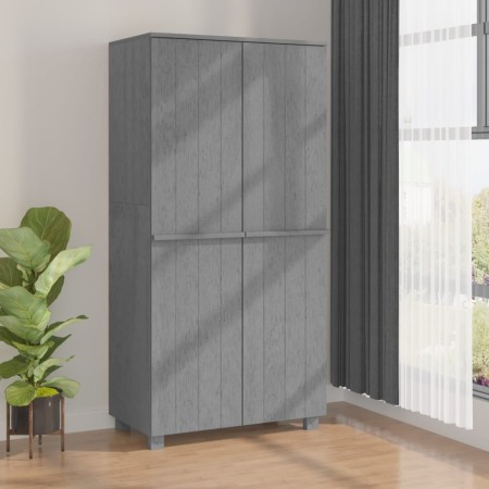 HAMAR solid pine wood dark gray wardrobe 89x50x180 cm by vidaXL, Wardrobes - Ref: Foro24-340482, Price: 232,97 €, Discount: %