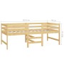 Solid pine wood bed frame 90x200 cm by vidaXL, Beds and slatted bases - Ref: Foro24-833095, Price: 122,99 €, Discount: %