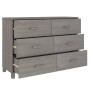 HAMAR sideboard solid light gray pine wood 113x40x80 cm by vidaXL, Sideboards - Ref: Foro24-340451, Price: 162,49 €, Discount: %