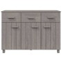 Aparador HAMAR madera maciza de pino gris claro 113x40x80 cm de vidaXL, Aparadores - Ref: Foro24-340443, Precio: 151,99 €, De...