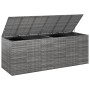 Trunk for garden cushions gray PE rattan 291x100.5x104 cm by vidaXL, Outdoor storage boxes - Ref: Foro24-317237, Price: 478,0...