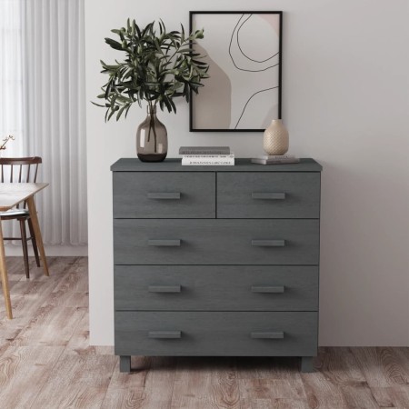 HAMAR sideboard solid dark gray pine wood 79x40x80cm by vidaXL, Sideboards - Ref: Foro24-340422, Price: 131,99 €, Discount: %