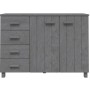 Aparador HAMAR madera maciza pino gris oscuro 113x40x80 cm de vidaXL, Aparadores - Ref: Foro24-340446, Precio: 159,12 €, Desc...