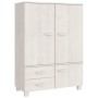 HAMAR Kleiderschrank aus massivem weißem Kiefernholz 99x45x137 cm von vidaXL, Kleiderschränke - Ref: Foro24-340477, Preis: 27...