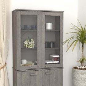 Aparador superior HAMAR pino macizo gris claro 85x35x100 cm de vidaXL, Aparadores - Ref: Foro24-340507, Precio: 141,99 €, Des...