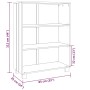 Estantería HAMAR madera maciza de pino blanca 85x35x112 cm de vidaXL, Librerías y estanterías - Ref: Foro24-340485, Precio: 7...