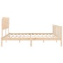 Estructura de cama con cabecero madera maciza 120x200 cm de vidaXL, Camas y somieres - Ref: Foro24-3193461, Precio: 113,74 €,...