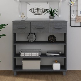 Dark gray solid pine wood console table 90x35x90 cm by vidaXL, Side tables - Ref: Foro24-340466, Price: 99,33 €, Discount: %