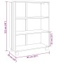 Estantería HAMAR madera pino maciza marrón miel 85x35x112 cm de vidaXL, Librerías y estanterías - Ref: Foro24-340484, Precio:...