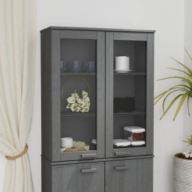 Aparador superior HAMAR pino macizo gris oscuro 85x35x100 cm de vidaXL, Aparadores - Ref: Foro24-340506, Precio: 146,99 €, De...