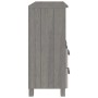 Aparador HAMAR madera maciza de pino gris claro 85x35x80 cm de vidaXL, Aparadores - Ref: Foro24-340499, Precio: 90,15 €, Desc...