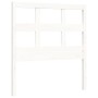 White solid wood bed frame with headboard 90x200 cm by vidaXL, Beds and slatted bases - Ref: Foro24-3194817, Price: 99,99 €, ...