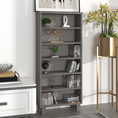 HAMAR CD cabinet solid pine wood light gray 45x18x100 cm by vidaXL, CD and DVD storage - Ref: Foro24-340523, Price: 73,99 €, ...