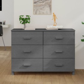 HAMAR sideboard made of solid dark gray pine wood 113x40x80 cm by vidaXL, Sideboards - Ref: Foro24-340450, Price: 172,99 €, D...