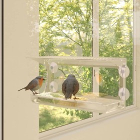 Bird feeder for windows 2 pcs acrylic 30x12x15 cm by vidaXL, Bird feeders - Ref: Foro24-318304, Price: 22,51 €, Discount: %