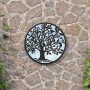 Round garden mirror in black iron for outdoor use, 60x2.5 cm by vidaXL, Mirrors - Ref: Foro24-318372, Price: 95,25 €, Discoun...