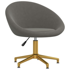 Silla de oficina giratoria de terciopelo gris oscuro de vidaXL, Sillas de oficina - Ref: Foro24-3089557, Precio: 97,88 €, Des...