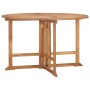 Solid teak folding garden dining table Ø110x75 cm by vidaXL, Garden tables - Ref: Foro24-318479, Price: 225,82 €, Discount: %