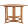 Mesa de comedor de jardín plegable teca maciza Ø110x75 cm de vidaXL, Mesas de jardín - Ref: Foro24-318479, Precio: 235,99 €, ...