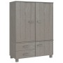 HAMAR solid pine wood wardrobe light gray 99x45x137 cm by vidaXL, Wardrobes - Ref: Foro24-340479, Price: 293,44 €, Discount: %