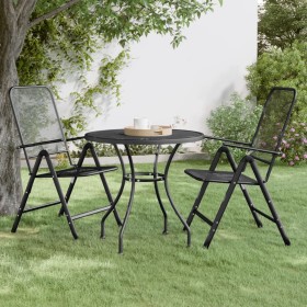 Anthracite expanded metal mesh garden table Ø80x72 cm by vidaXL, Garden tables - Ref: Foro24-317343, Price: 144,39 €, Discoun...