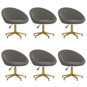 Dining chairs 6 units dark gray velvet by vidaXL, dining chairs - Ref: Foro24-3089546, Price: 431,92 €, Discount: %