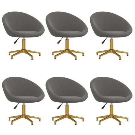 Dining chairs 6 units dark gray velvet by vidaXL, dining chairs - Ref: Foro24-3089546, Price: 431,99 €, Discount: %