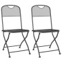 Folding garden chair 2 units anthracite expanded metal mesh by vidaXL, Garden chairs - Ref: Foro24-317338, Price: 83,99 €, Di...