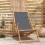 Silla de playa plegable de madera maciza de teca gris de vidaXL, Sillas de jardín - Ref: Foro24-317698, Precio: 67,03 €, Desc...