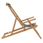 Silla de playa plegable de madera maciza de teca gris de vidaXL, Sillas de jardín - Ref: Foro24-317698, Precio: 67,03 €, Desc...