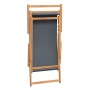 Silla de playa plegable de madera maciza de teca gris de vidaXL, Sillas de jardín - Ref: Foro24-317698, Precio: 67,03 €, Desc...