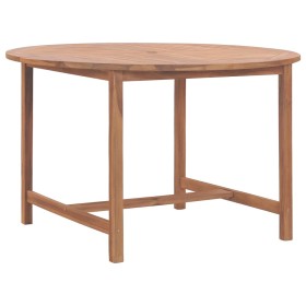 Mesa de comedor de jardín madera maciza de teca Ø110x75 cm de vidaXL, Mesas de jardín - Ref: Foro24-318476, Precio: 142,97 €,...