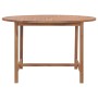 Mesa de comedor de jardín madera maciza de teca Ø110x75 cm de vidaXL, Mesas de jardín - Ref: Foro24-318476, Precio: 142,84 €,...