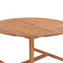 Mesa de comedor de jardín madera maciza de teca Ø110x75 cm de vidaXL, Mesas de jardín - Ref: Foro24-318476, Precio: 142,84 €,...