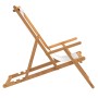 Silla de playa plegable de madera maciza de teca crema de vidaXL, Sillas de jardín - Ref: Foro24-317696, Precio: 70,88 €, Des...