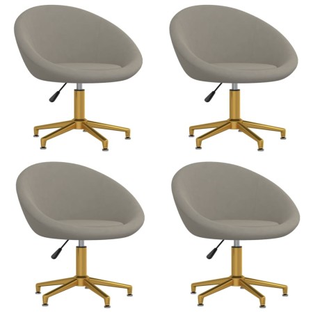 Dining chairs 4 units light gray velvet by vidaXL, dining chairs - Ref: Foro24-3089534, Price: 288,85 €, Discount: %