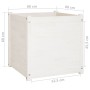 Solid white pine wood planter 60x60x60 cm by vidaXL, Pots and planters - Ref: Foro24-810560, Price: 79,84 €, Discount: %